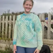 Hand dyed merino wool jumper M image 5