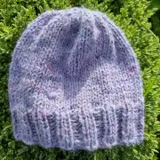 Hand Knitted hand dyed alpaca hat image 6