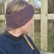 Hand Knitted merino blend headband image 4