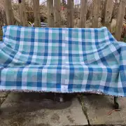 Two Sisters Lambswool Tweed Blanket with furry lining! image 3