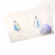 Sea pottery stud earrings image 1