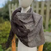 Hand Knitted merino shawl image 1