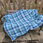 Two Sisters Lambswool Tweed Blanket with furry lining! image 1