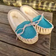Suede and Tweed Slippers - luskentyre green image 4