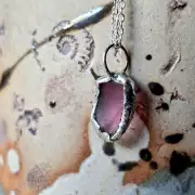 Sea Glass Necklace ultra rare colours image 3
