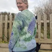 Hand dyed merino wool jumper M image 4