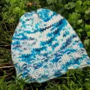 Hand Knitted hand dyed merino hat image 4