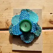 Tweed flower brooch image 1