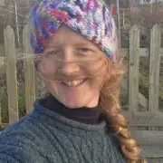 Hand Knitted hand dyed merino headband image 1