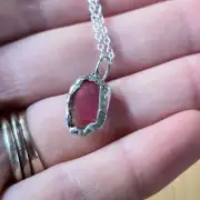 Sea Glass Necklace ultra rare colours image 2