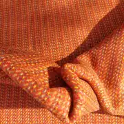 Three Sisters Tweed Fabric - autumn red orange image 3