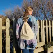 The Weaving Shed branded recycled cotton drawstring bag image 3