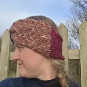 Hand Knitted merino wool blend headband image 4