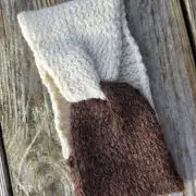 Hand Knitted undyed alpaca and milksheep headband image 6