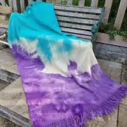 Handwoven Dyed Tweed Blanket image 1