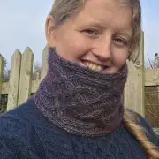 Hand Knitted merino blend neckwarmer image 8