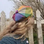 Harris Tweed cap hat 56cm image 4