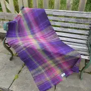 Two Sisters Tweed Throw Lambswool - aurora image 1