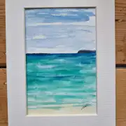 Mini Original Watercolour of a seascape image 1