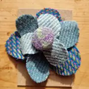 Tweed flower brooch image 1