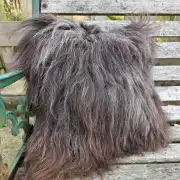 Icelandic Sheepskin and Tweed Cushion image 2