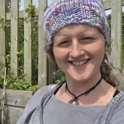 Hand Knitted hand dyed merino hat image 1