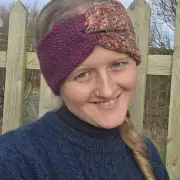 Hand Knitted merino wool blend headband image 5
