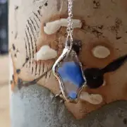 Sea Glass Necklace ultra rare colours image 2