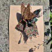 Tweed lapel pin brooch image 1