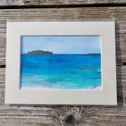 Mini original watercolour of a seascape image 1