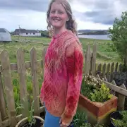 Hand dyed heritage wool jumper S image 5