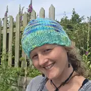 Hand Knitted hand dyed merino hat image 3