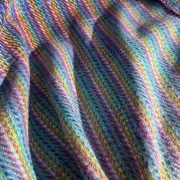 Two Sisters Tweed Throw Lambswool - rainbow! image 7