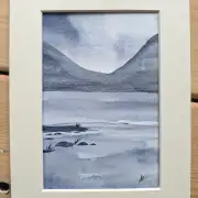 Mini Original Watercolour of a loch image 1