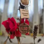 Laburnum button keyring image 1