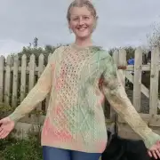 Hand dyed merino wool jumper L image 8