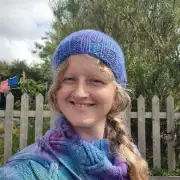 Hand Knitted hand dyed alpaca hat image 1
