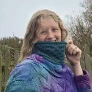 Hand Knitted merino headband/cowl image 1