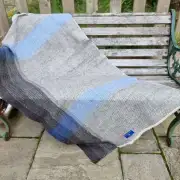 Gotland x Hebridean, alpaca-rose tweed throw image 1