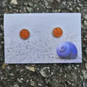 Harris tweed stud earrings image 1