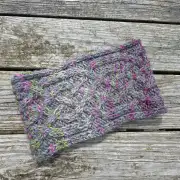 Hand Knitted heather tones celtic headband/cowl image 6