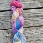 Hand-Dyed Yarn: 75% Alpaca, 25% silk, 4 ply image 2