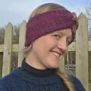Hand Knitted merino wool blend headband image 3