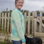 Hand dyed merino wool jumper M image 3