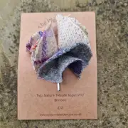 Tweed lapel pin brooch image 1