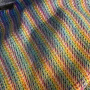 Two Sisters Tweed Throw Lambswool - rainbow! image 5