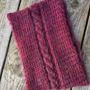 Hand Knitted merino blend cowl image 6