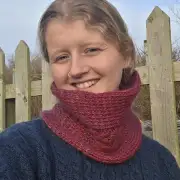 Hand Knitted merino blend cowl image 2