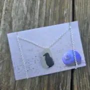 Painted sea glass necklace image 1