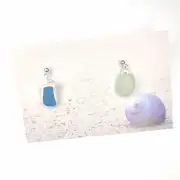 Sea Glass and pottery stud earrings image 1